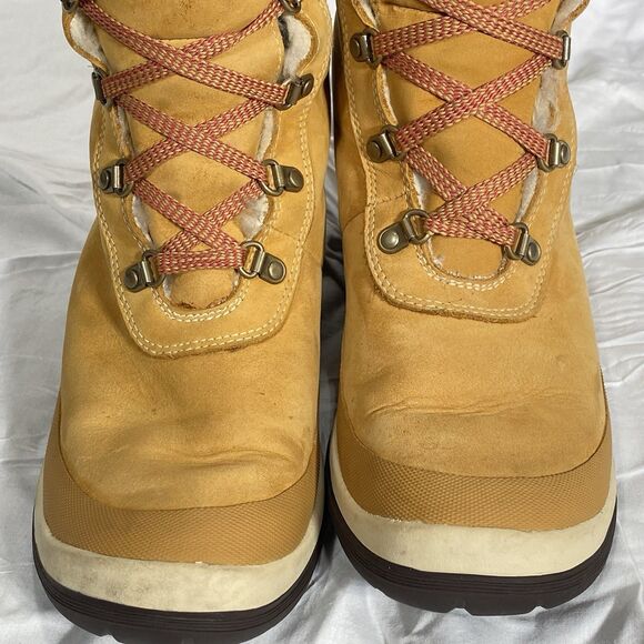 TIMBERLAND Picudilla Boots 14" Waterproof Lace Up Outdoor Womens 8.5 Tan Wheat - Picture 13 of 15